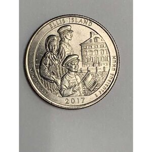 2017-P New Jersey Ellis island Quarter coin